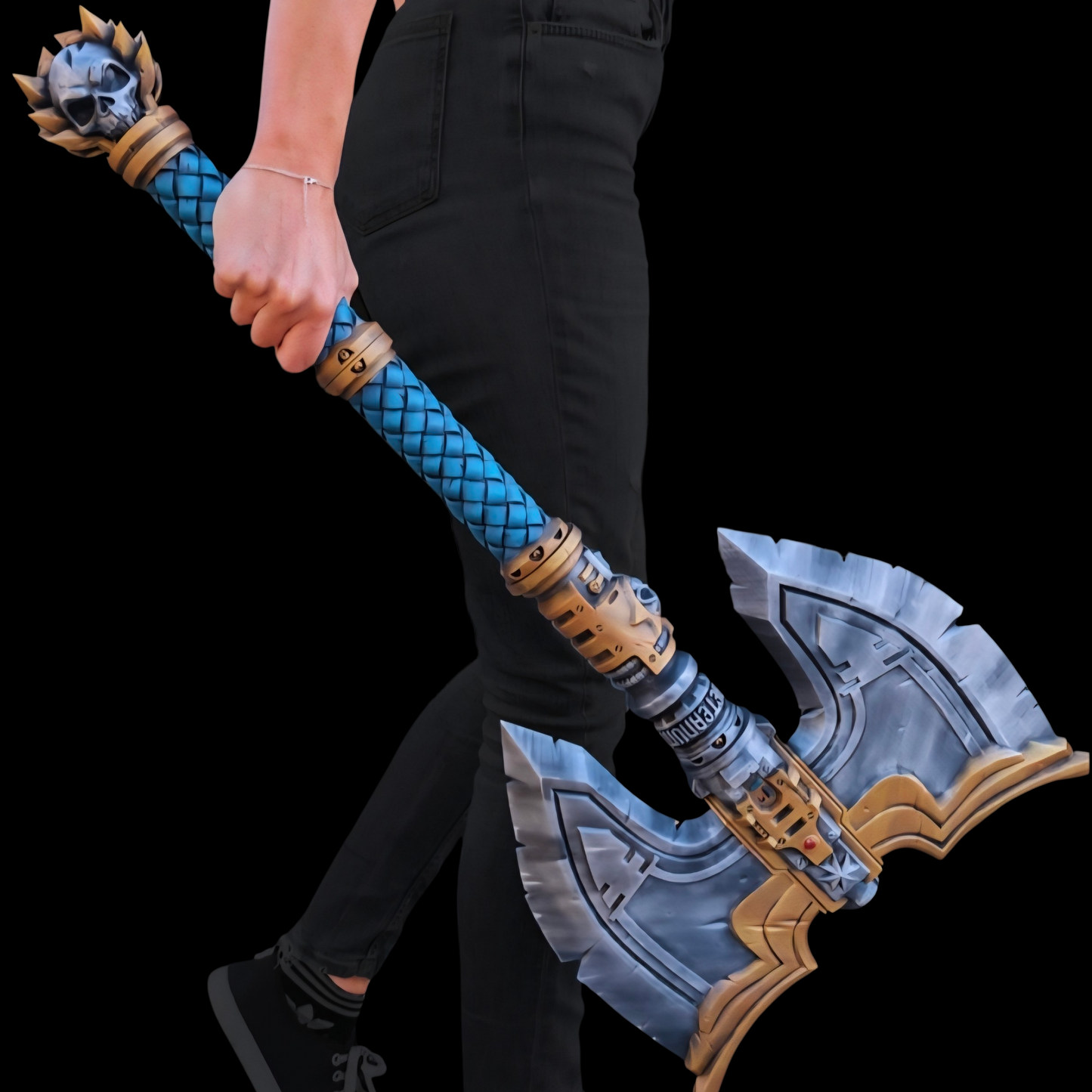 Throne's Edge Imperial Battle Axe - Cosplay Prop - White - LG