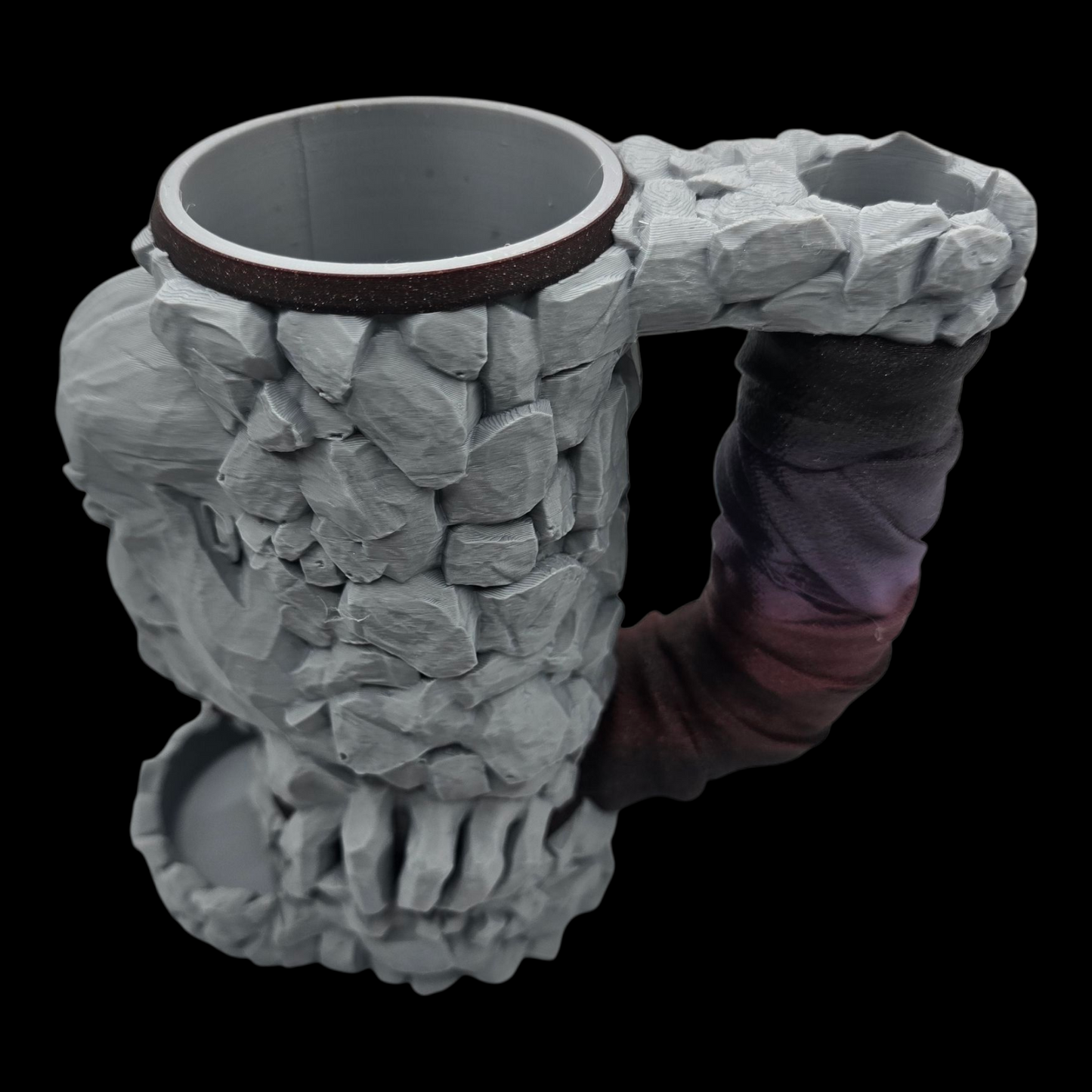Stone Dwarf - Dice Tower & Drink Holder - Gray - MD