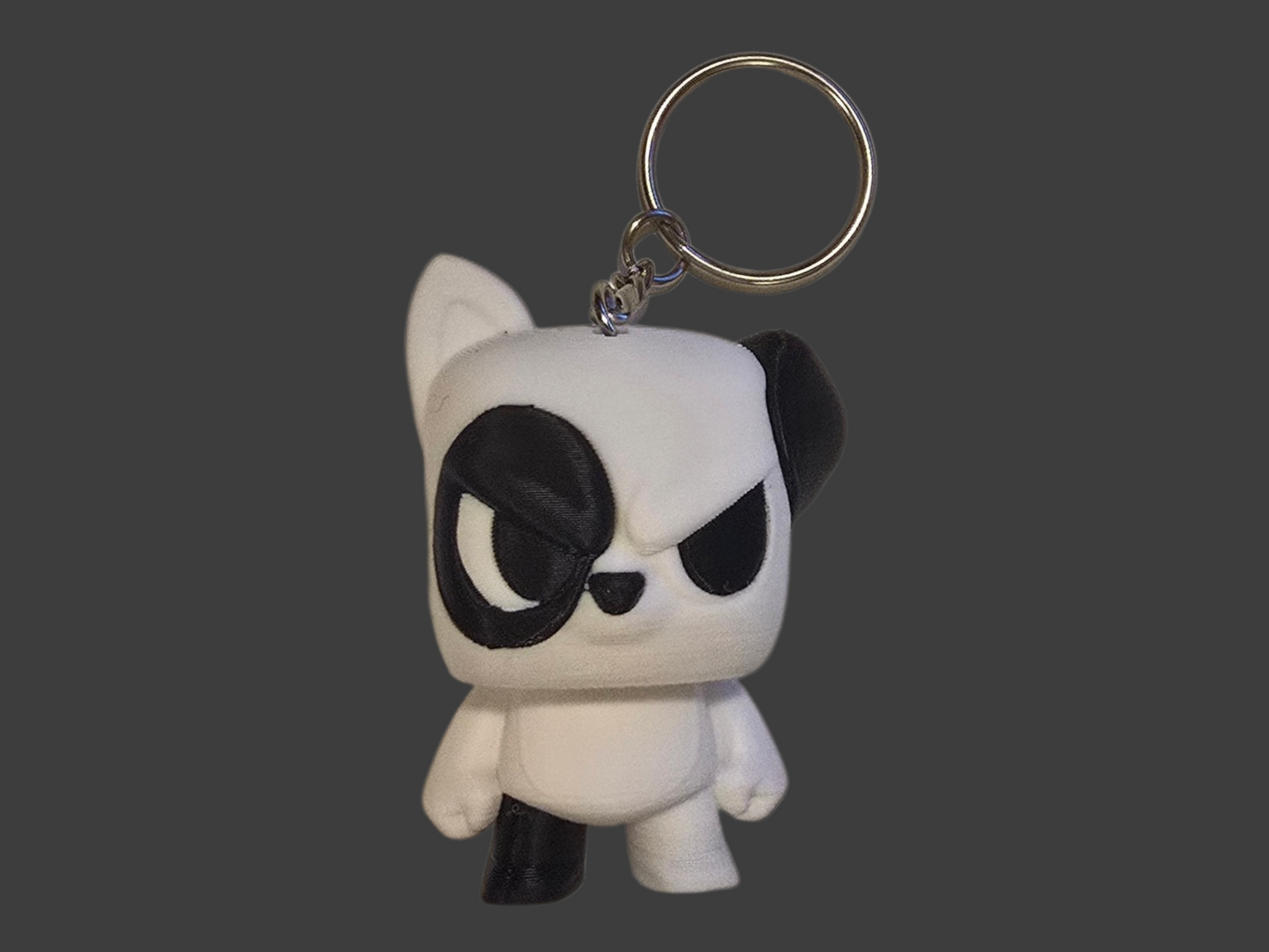 Grumpy Puppy Anty - Keychain - Black & White - SM