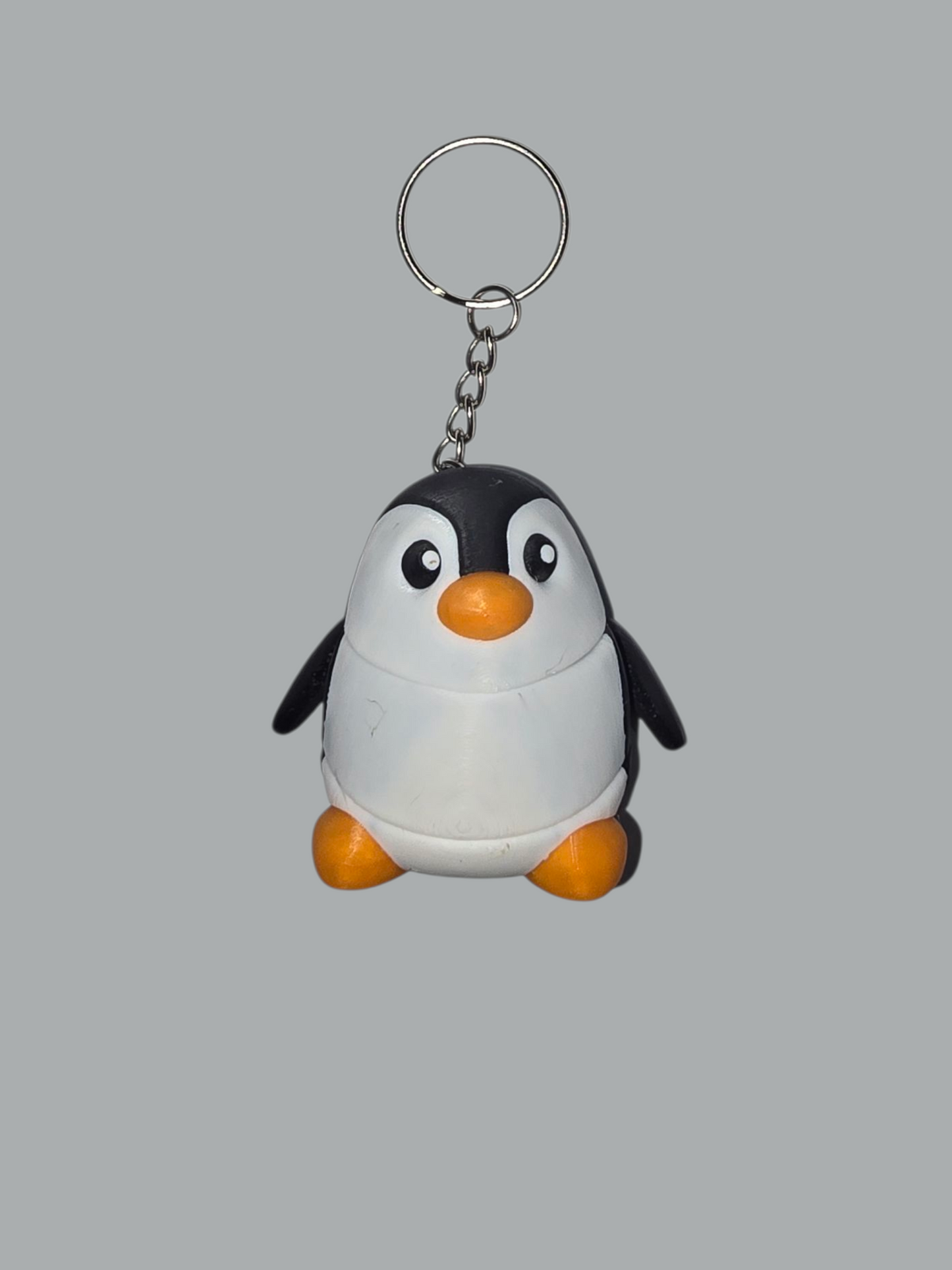 Chubby Penguin - Keychain - Black & White - MD