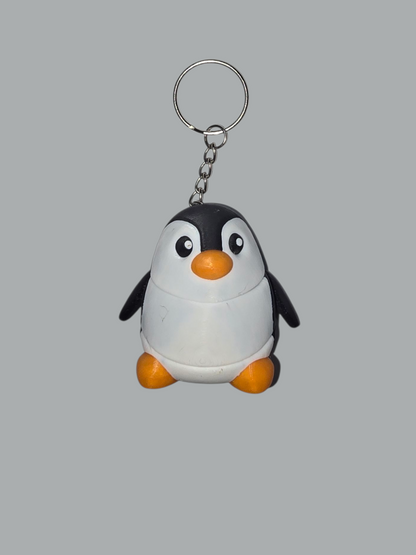 Chubby Penguin - Keychain - Black & White - MD