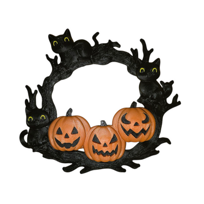 The Cozy Patch - Wreath - Black & Orange - MD