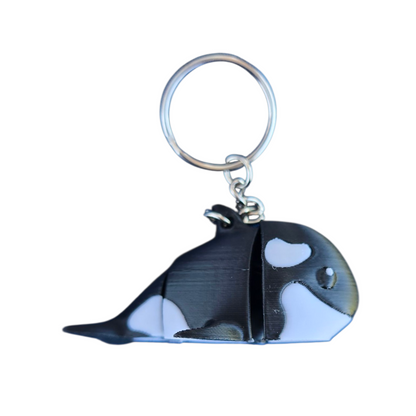 Orca Whale - Keychain - Black & White - SM