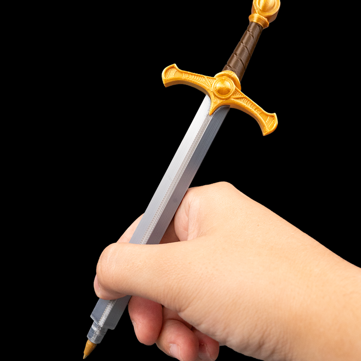 Deskcaliber Pen & Sticky Notes Holder - Desktop Organizer - Silver & Gold - MD