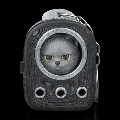Everyday Pack Cat Backpack - Bag Clip - Black & Grey
