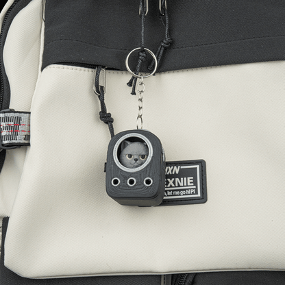 Everyday Pack Cat Backpack - Bag Clip - Black & Grey