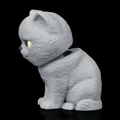 British Short Hair Cat - Bobble Head - Grey - SM
