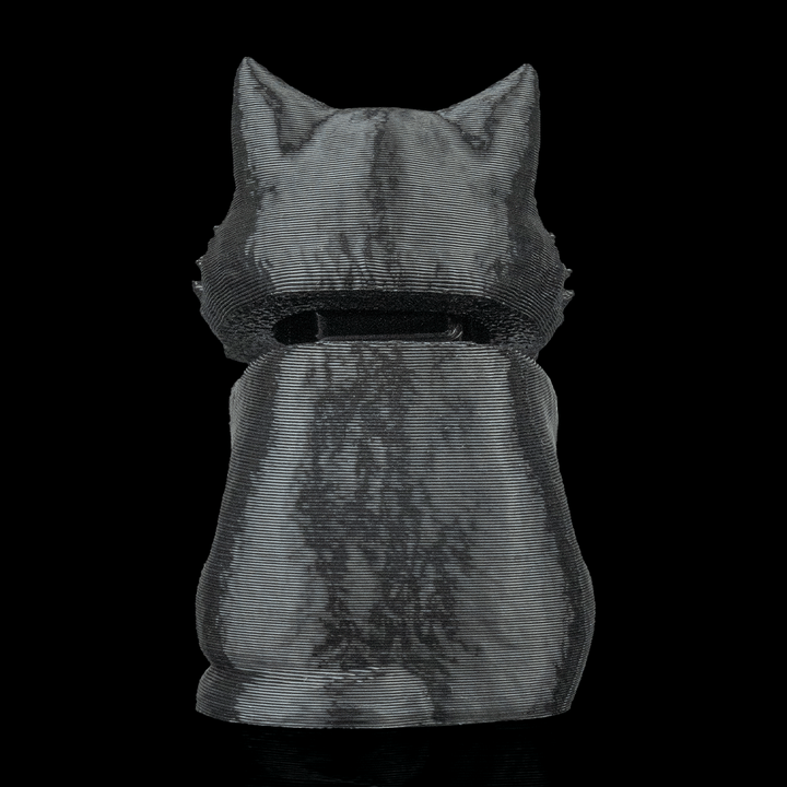 Maine Coon Cat - Bobble Head - Black & White - SM
