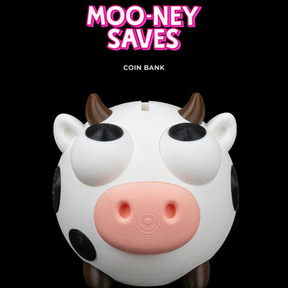 Moo-ney Saves Cow - Coin Bank - White - LG