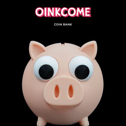 Oinkcome Pig - Coin Bank - Pink - LG