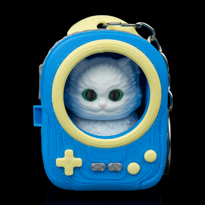 Player Pack Cat Backpack - Bag Clip - Blue & Yellow - MD