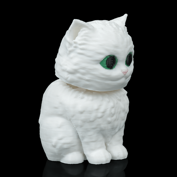 Turkish Angora Cat - Bobble Head - White - SM
