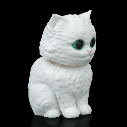 Turkish Angora Cat - Bobble Head - White - SM