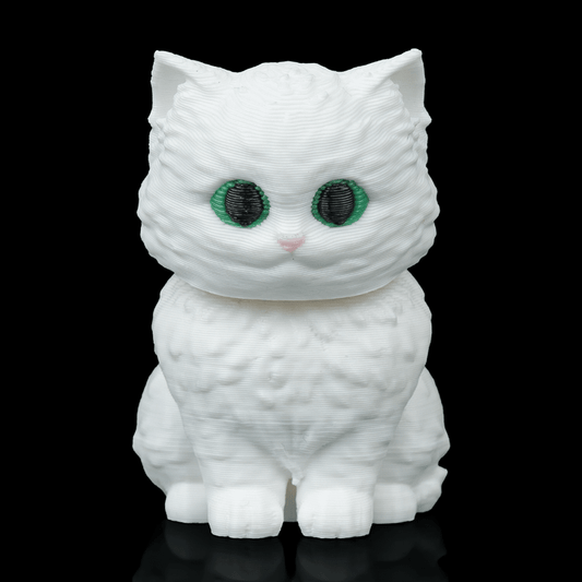 Turkish Angora Cat - Bobble Head - White - SM