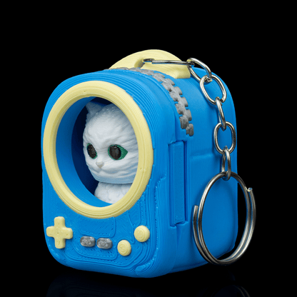 Player Pack Cat Backpack - Bag Clip - Blue & Yellow - MD