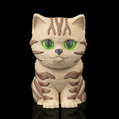 Tabby Cat - Bobble Head - Tan & Brown - SM