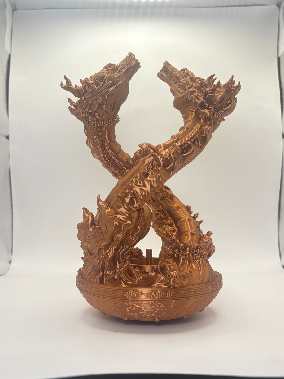 Dragon Dance - Incense Holder - Orange - LG