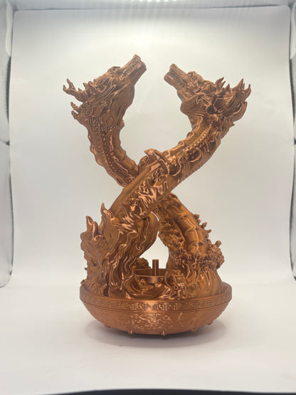 Dragon Dance - Incense Holder - Orange - LG