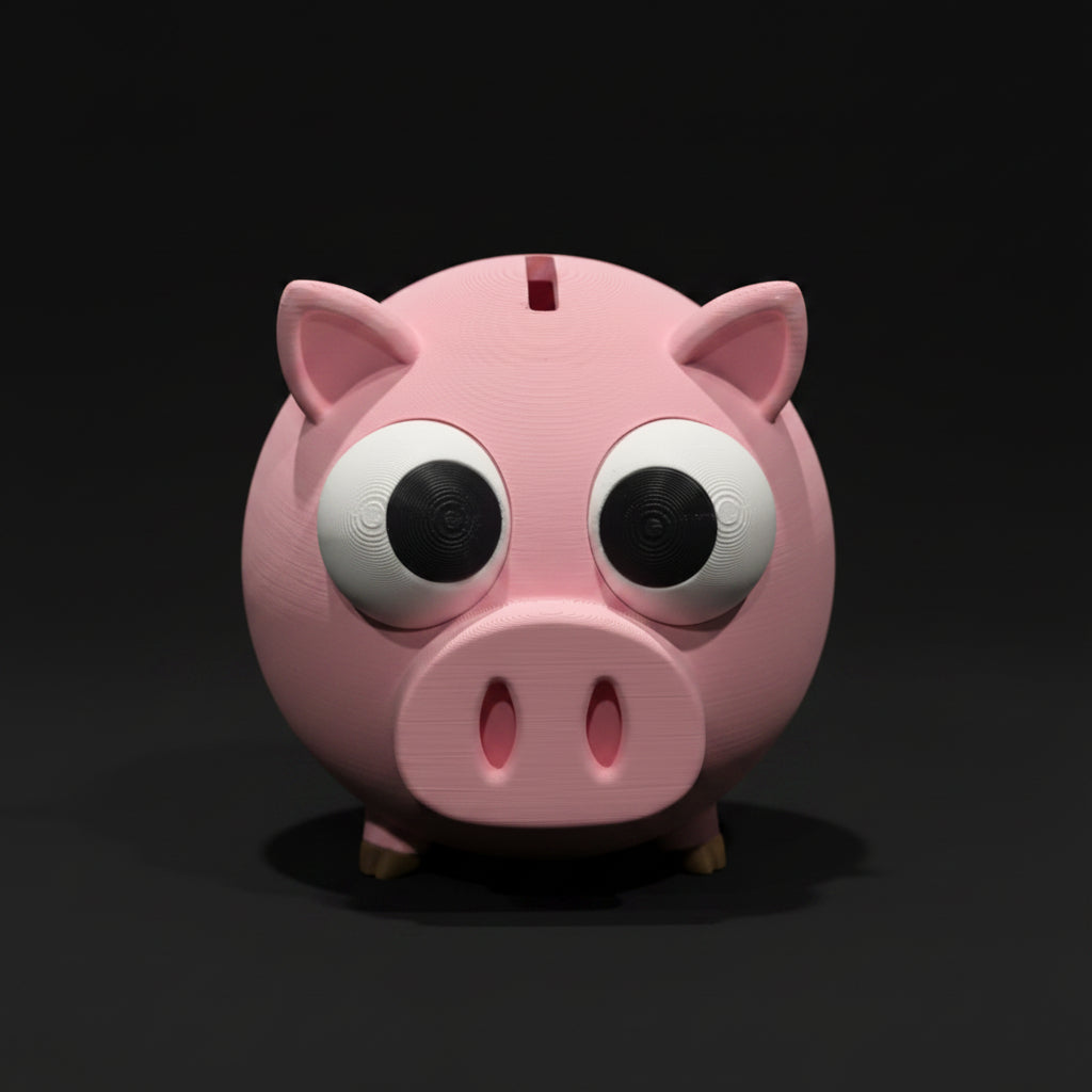 Oinkcome Pig - Coin Bank - Pink - LG