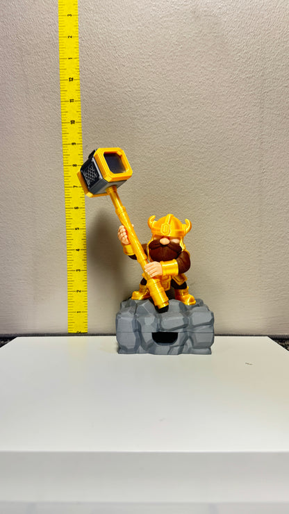 Forged For Writing Pen & Sticky Notes Holder - Desktop Organizer - Gold & Grey - MD