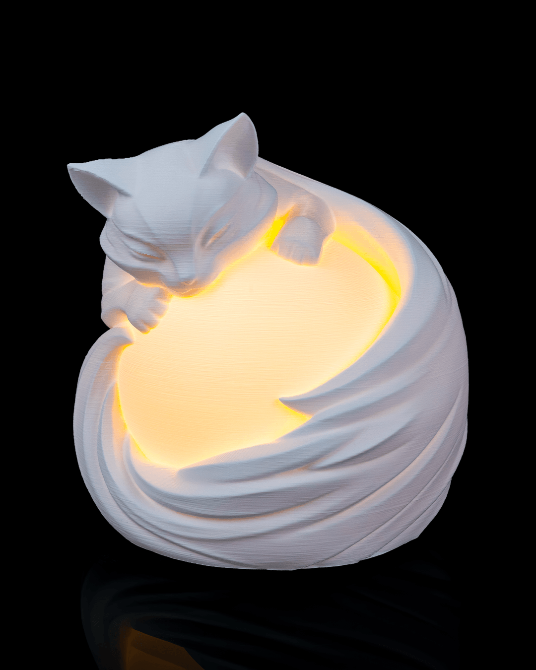 Feline Sphere - Table Lamp - White