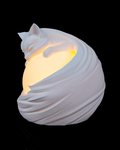 Feline Sphere - Table Lamp - White