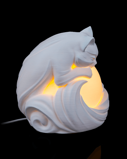 Feline Sphere - Table Lamp - White