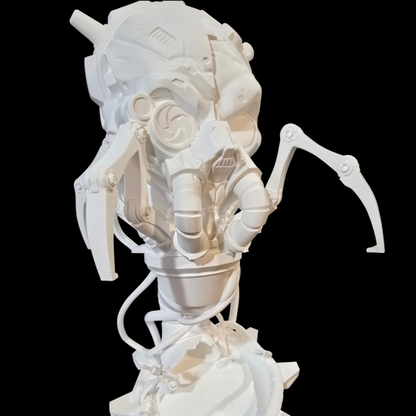 Cyberpunk Skull - Dice Tower - White - LG