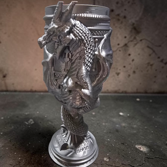 Dragon Chalice - Drink Holder - Silver - LG