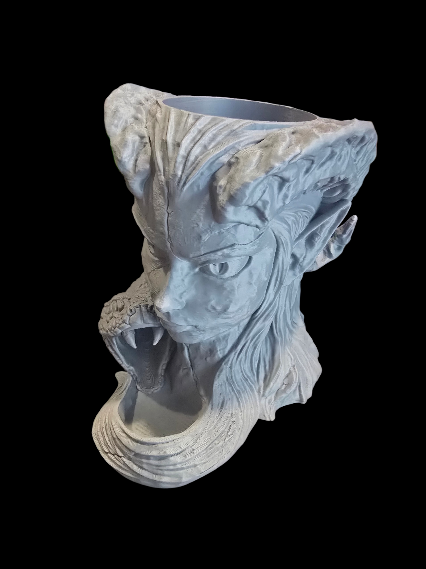 Horned Havoc - Dice Tower & Drink Holder - Gray - LG