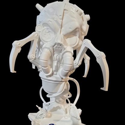 Cyberpunk Skull - Dice Tower - White - LG
