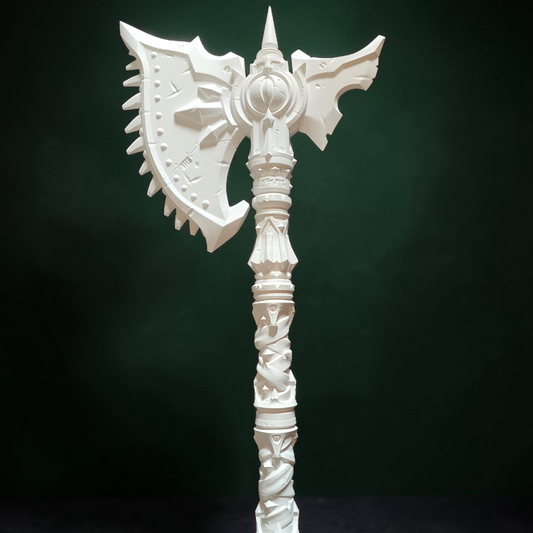 Prince of Heresy Battle Axe - Cosplay Prop - White - LG