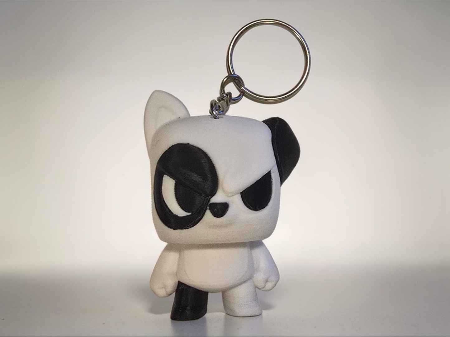 Grumpy Puppy Anty - Keychain - Black & White - SM
