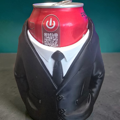 Suit & Tie - Drink Holder - Black & White - MD