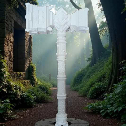 Winter's Fang Warhammer - Cosplay Prop - White - LG